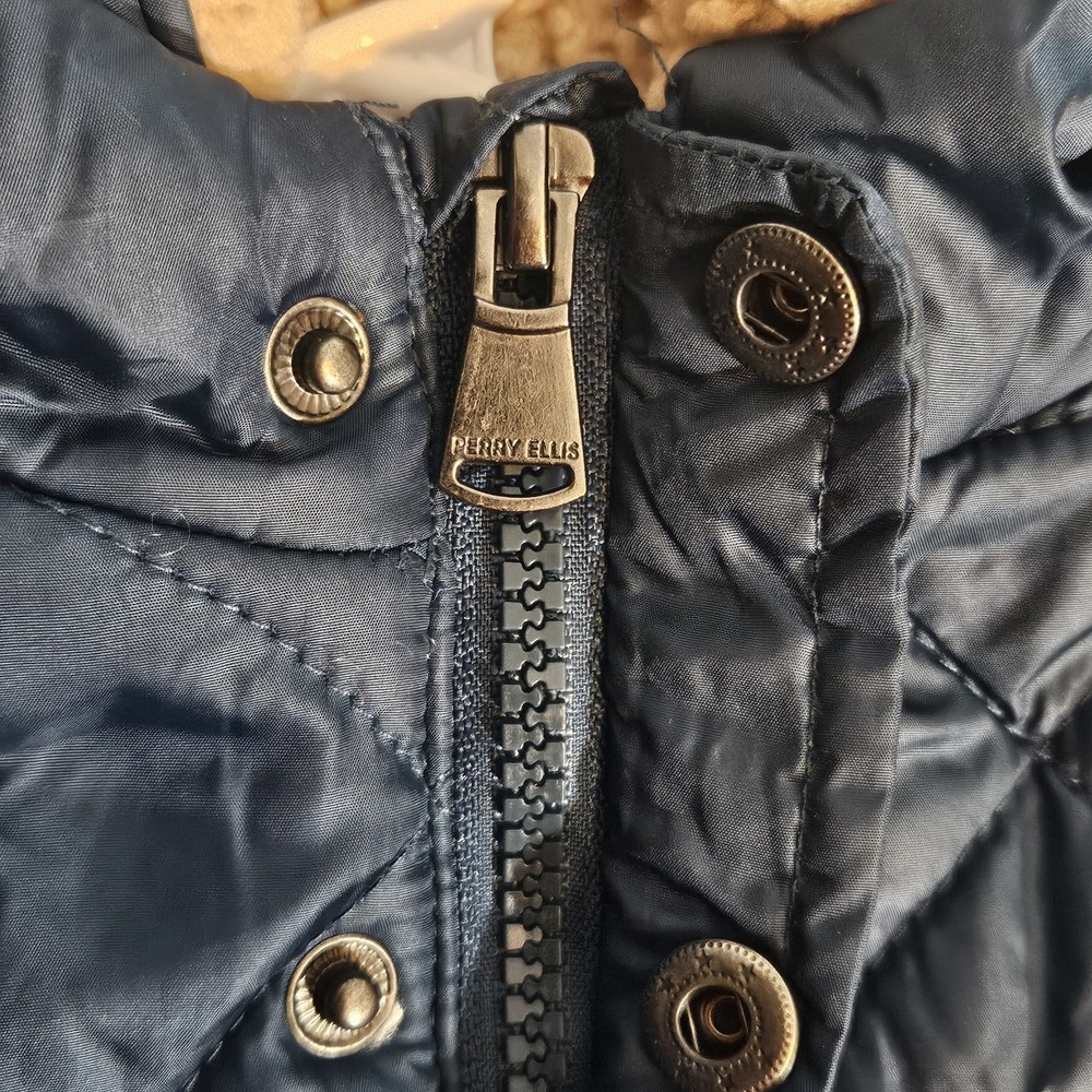 Perry Ellis baby Navy Blue Quilted Hooded snowsuit‎ size 6/9 Months Jumpsuit - Picture 7 of 13